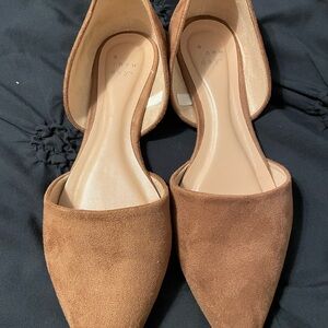 A New Day Women's Tan Suede Flats
